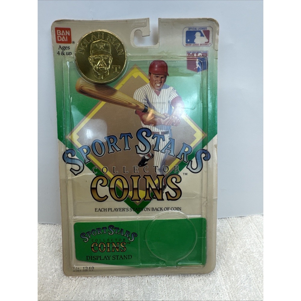 Nolan Ryan Sport Stars Collector Coins Bandai MLB Vintage 1990 Texas Rangers